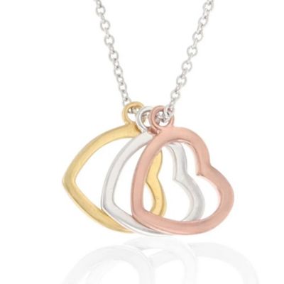 Image showing  Trio Heart Shadow Charm Necklace, NC4494