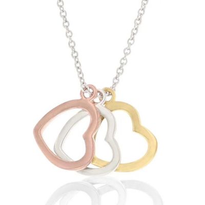 Image showing  Trio Heart Shadow Charm Necklace, NC4494