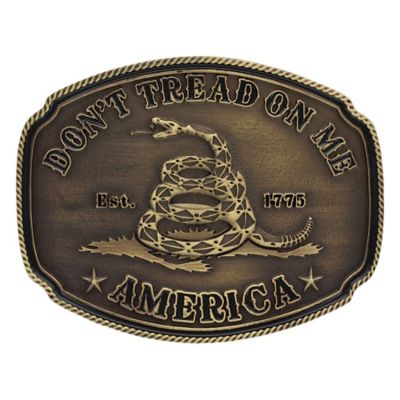 Montana Silversmiths American Gadsden Don't Tread on Me Heritage Attitude Belt Buckle, A515C Heavy duty, and attaches to my belt nicely