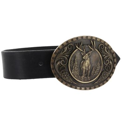 Image showing  Men's Heritage Outdoor Series Wild Stag Carved Belt Buckle