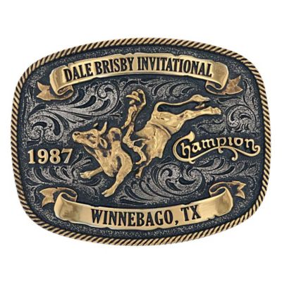 Montana Silversmiths Dale Brisby Invitational 1987 Trophy Belt Buckle, A801DB