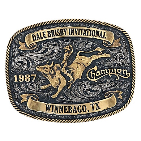 Montana Silversmiths Dale Brisby Invitational 1987 Trophy Belt Buckle, A801DB