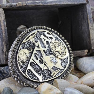 Image showing  Men's 2-Tone Texas State Heritage Attitude Belt Buckle