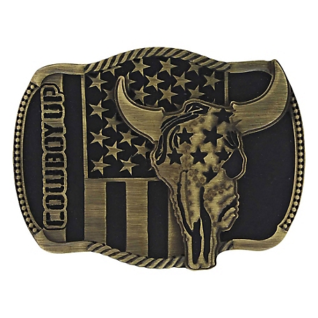Montana Silversmiths Cowboy Up Strength in Heritage Attitude Belt Buckle, A713C