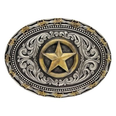 Montana Silversmiths Cowboy Sh*t Antiqued Attitude Belt Buckle