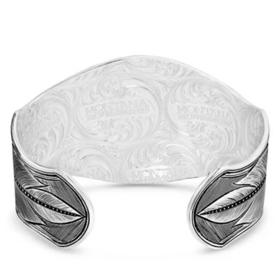 Image showing  Women's Nature's Beauty Glacier Feather Brass Alloy Cuff Bracelet, Turquoise, BC3358GMTQ