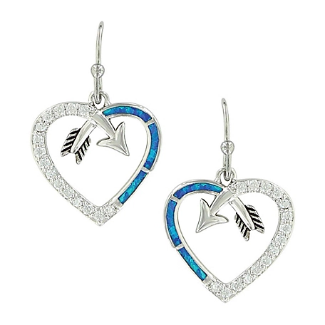 Montana Silversmiths Follow Your Arrow Opal Heart Earrings, ER3949