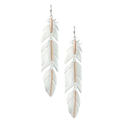 Montana Silversmiths Plume Feather Hook Earrings, Rose Gold, ER1618RG
