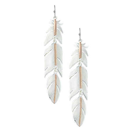 Montana Silversmiths Plume Feather Hook Earrings, Rose Gold, ER1618RG