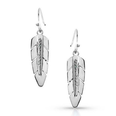 Image showing  Hawk Feather Opal Earrings