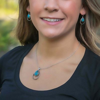 Image showing  Double Rope Earrings, Turquoise