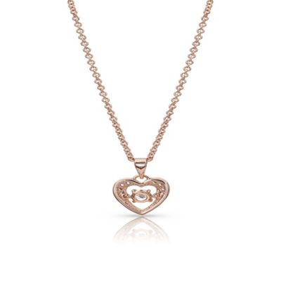 Image showing  Let's Dance a Little Dance Rose Gold Heart Necklace