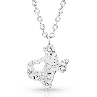 Image showing  I Heart Texas State Charm Necklace, NC2370TX