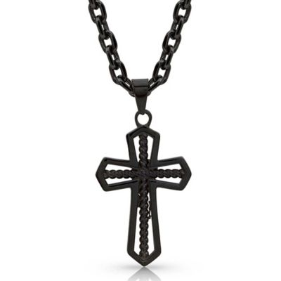 Montana Silversmiths Through the Darkest Night Cross Necklace, NC4025