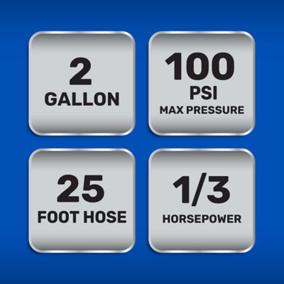 Image showing  1/3 HP 2 gal. Single-Stage Portable Air Compressor with Accessories Set, 100 PSI