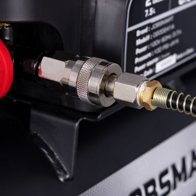 Image showing 8 th JobSmart 1/3 hp 2 gal. Single-Stage Portable Air Compressor with Accessories Set, 100 PSI