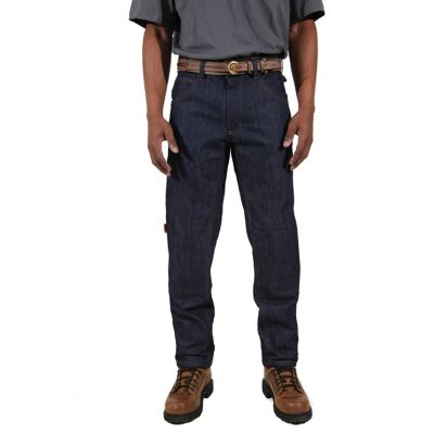 denim work trousers with knee pads