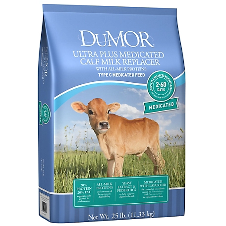 DuMOR Ultra Plus Medicated Calf Milk Replacer, 25 lb.