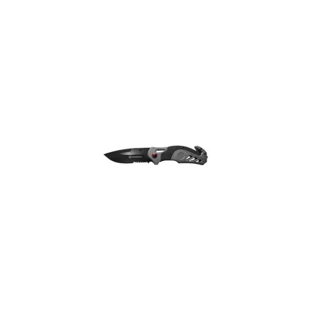 Smith & Wesson 3.25 in Spring Loaded Rescue Point Serrated Folding Knife Black Oxide 7.75 in Overall Length Knives