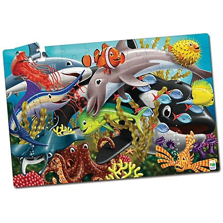 The Learning Journey Kids' Puzzle Doubles Glow-in-the-Dark Sea Life Puzzle