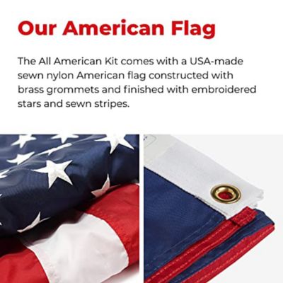 Image showing 5 th EZ Pole 21 ft. Sectional Flagpole Kit with Rope