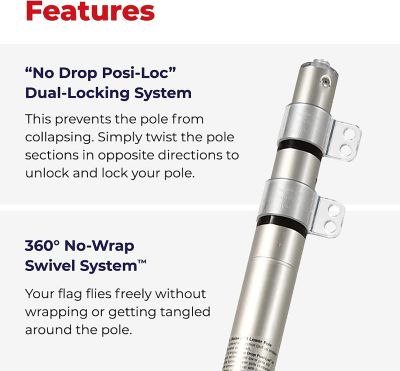 Image showing  17 ft. Telescopic Flagpole Kit