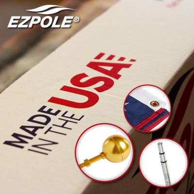 Image showing 9 th EZ Pole 17 ft. Telescopic Flagpole Kit