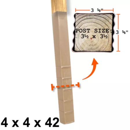 Post protector 4 in x 4 in x 42 in Protection against rot in the ground Fence Post Braces & Accessories