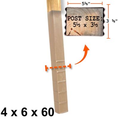 Post Protector 4 in. x 6 in. x 60 in. In-Ground Post Decay Protection