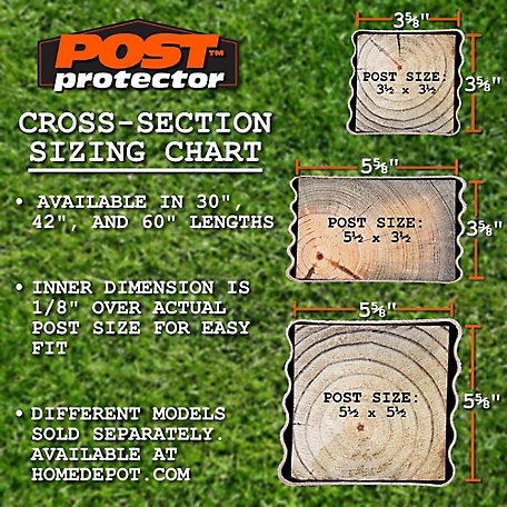 Post Protector 4 in. x 6 in. x 60 in. In-Ground Post Decay Protection