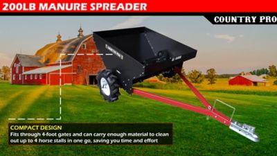 Image showing  200 lb. Manure Spreader, 8.7 cu. ft. Capacity, Adjustable Steel Agitators, for ATVs, UTVs, Tractors