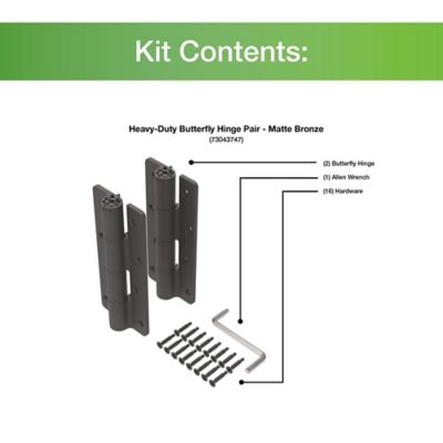 Image showing  Heavy-Duty Butterfly Hinge, Matte Bronze