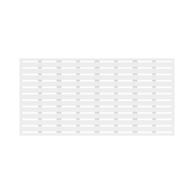 Barrette Outdoor Living 3 ft. x 6 ft. Decorative Screen Panel, Boardwalk White