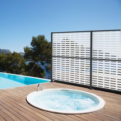 Image showing 6 th FREESTYLE 3 ft. x 6 ft. Decorative Screen Panel, Boardwalk White