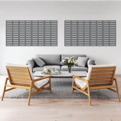 Image showing  3 ft. x 6 ft. Decorative Screen Panel, Boardwalk Grey