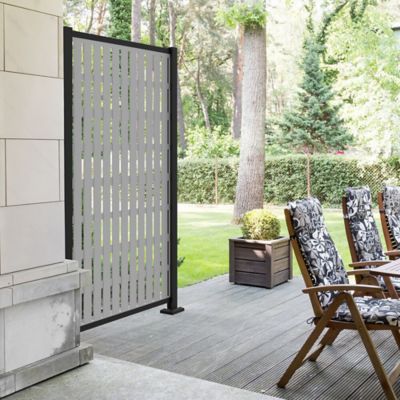 Image showing 6 th FREESTYLE 3 ft. x 6 ft. Decorative Screen Panel, Boardwalk Grey