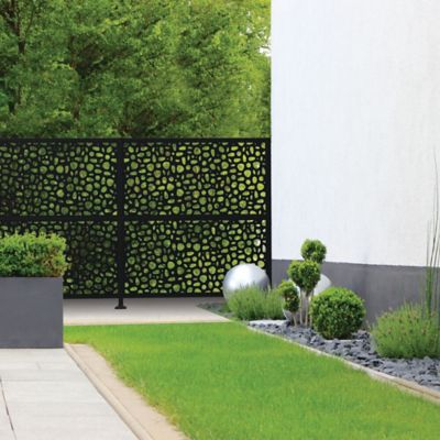 Image showing 5 th FREESTYLE 3 ft. x 6 ft. Decorative Screen Panel, River Rock Black