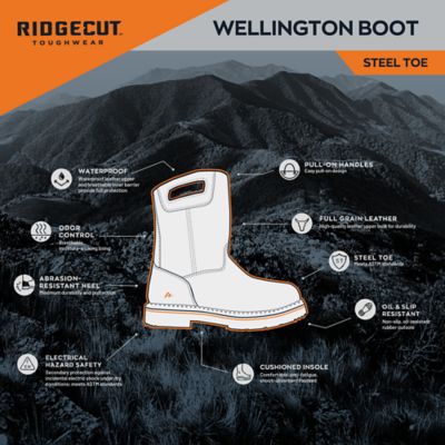 Image showing  Men's Steel Toe Wellington Boots