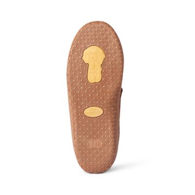 Image showing 1 th Old Friend Footwear Men's Romeo Leather Slippers, Chestnut