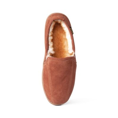 Image showing 2 th Old Friend Footwear Men's Romeo Leather Slippers, Chestnut