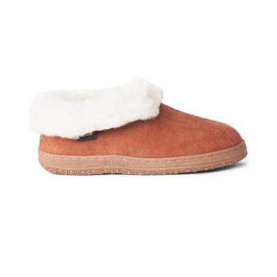 Old Friend Footwear Bootee Ankle High Leather Slippers, Chestnut