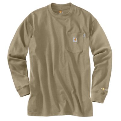 Image showing 1 th Carhartt Men's Dearborn Flame-Resistant Force Cotton Long-Sleeve T-Shirt