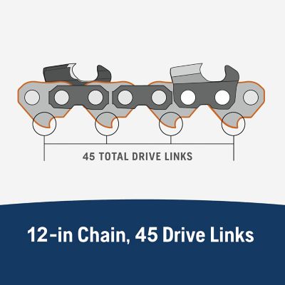 Image showing  12 in. X-Cut S93G Chainsaw Chain, 3/8 in. Pitch, 0.050 in. Gauge, 45 Drive Links