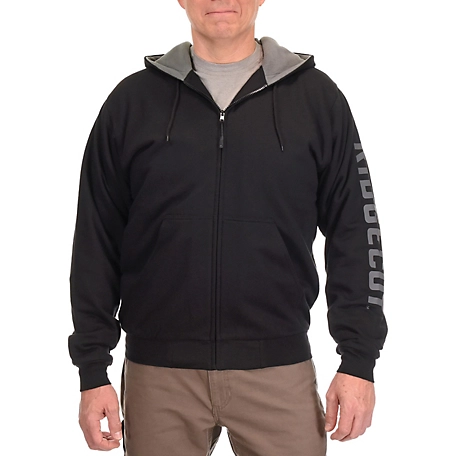 Ridgecut Men's Fleece-Lined Zip-Front Hooded Logo Sweatshirt