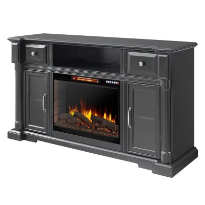 Muskoka 60 in. Vermont Media Electric Fireplace with Bluetooth, Aged Black Finish