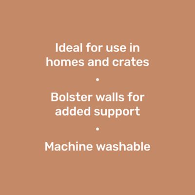 Image showing  Long Fur Round Bolster Pet Bed, 23 in.