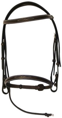 Henri de Rivel Pro Fancy-Stitched Raised Bridle with Laced Reins