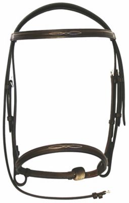 Henri de Rivel Advantage Fancy-Stitched Raised Snaffle Bridle with Laced Reins