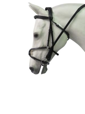 Image showing  Pro Mono Crown Raised Figure-8 Bridle with Rubber Reins