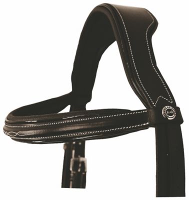 Image showing  Pro Mono Crown Fancy-Stitched Bridle with Patent Leather Piping and Laced Reins